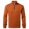 TOG35 Tog24 Pearson Knitlook Zip Neck Fleece Dark Orange