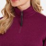 Tog24 Tog24 Pearson Knitlook Zip Neck Fleece Purple Berry