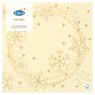 XMAS NAPKIN 20PK CREAM STAR SHINE