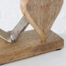 BOLTZE Boltze Decorative Mango Wood Heart Stand 22cm