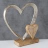 BOLTZE Boltze Decorative Mango Wood Heart Stand 22cm