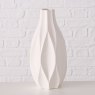 Boltze Avantika Geometric Vase 30cm White