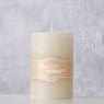 Boltze Pillar Candle Light Grey