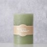 Boltze Pillar Candle Light Green