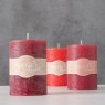 BOLTZE Boltze Pillar Candle Red Assorted