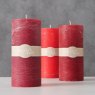 BOLTZE Boltze Pillar Candle Red Assorted