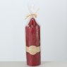 BOLTZE Boltze Church Pillar Candle Red