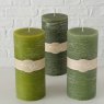 BOLTZE Boltze Pillar Candle Green Assorted