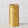 BOLTZE Boltze Pillar Candle Gold 14cm