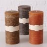 BOLTZE Boltze Pillar Candle Brown Assorted