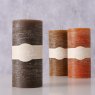 BOLTZE Boltze Pillar Candle Brown Assorted