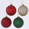 BAUBLE SELKO 10CM GLASS ASST