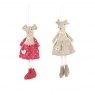 MICE HANGING POLKADOT RED/BEIGE ASST