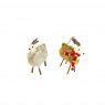 SHEEP STANDING WOOL BRN/WHT ASST