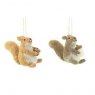 SQUIRREL W/NUTS FELT BROWN ASST